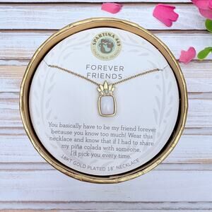 Spartina 449 Pina Colada Necklace Forever Friends Gold Coastal Gift Jewelry NWT